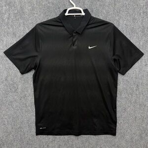 Tiger Woods Collection Nike Black Polo Men's size L Large short sleeve